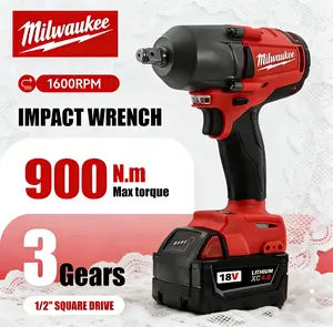 Milwaukee | 900Nm | 1/2″ M18 ONE-KEY Impact Wrench (M18 ONEFHIWF1-602X) | Includes 6.0Ah Battery + Rapid Charger | Torque Monitoring / Bolt Removal Assistance | Bridge Construction, Mining Vehicle Tire Change