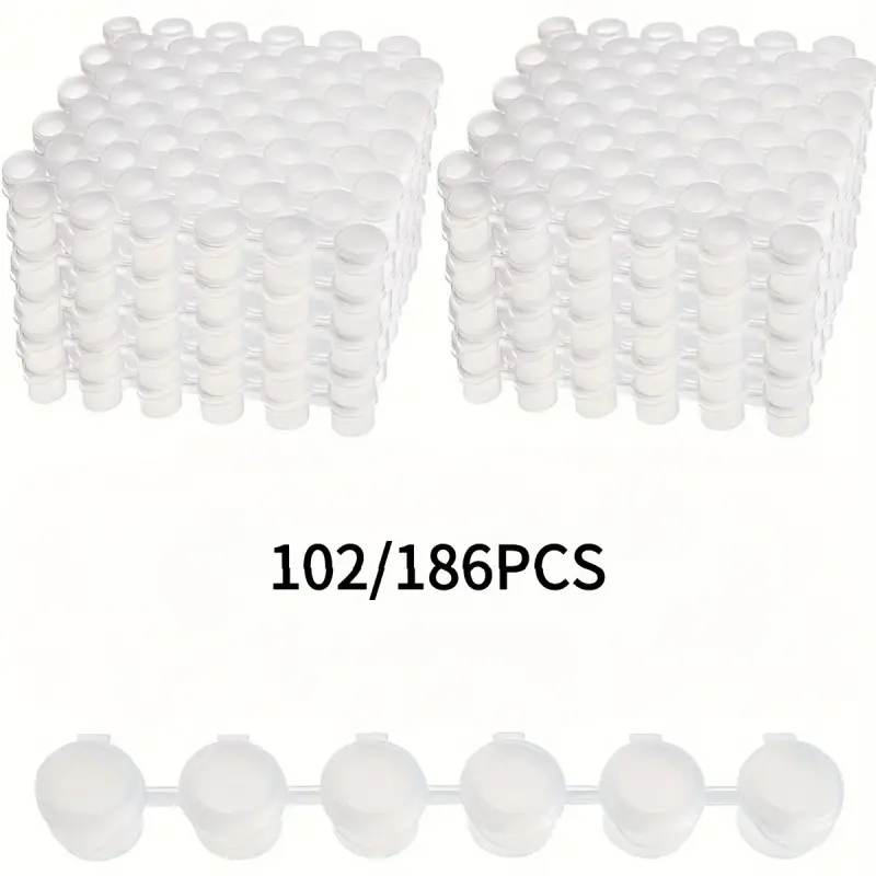 102/186 Empty Paint Cans And Acrylic Mini Paint Containers with Lids, 2Ml/0.07Oz Empty Cans, Fine Paint Empty Paint Boxes, Crafting Kit