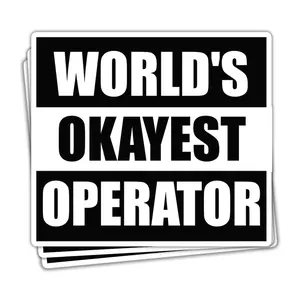 Heavy Equipment Operator Sticker – Funny Construction Vinyl Decal for Laptop, Water Bottle, Hard Hat, Gift for Operators 69C