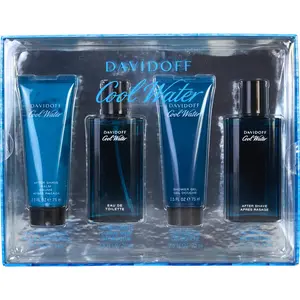 Cool Water Set-Edt Spray 2.5 Oz & Aftershave 2.5 Oz & Aftershave Balm 2.5 Oz & Shower Gel 2.5 Oz For Men