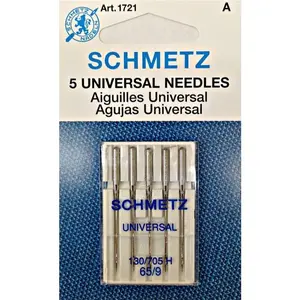 Schmetz 5pk Size 65/9 Universal Sewing Machine Needles 1721 130/705H 15x1