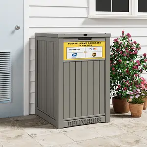 TikTokShopSpringGlowUp Outdoor Delivery Package Box - Weatherproof, Lockable, Large Capacity，for Patio Furniture Pool Accessories Storage for Cushion Garden Tools for Your