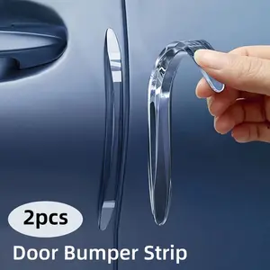 2pcs Car Door Bumper Strip, Anti-Scratch Edge Guard Protector, Rearview Mirror Protection Sticker, Durable Auto Accessory Vehicle Protection for Daily Use