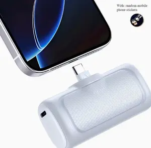 5000/10000 mAh portable power bank, 22.5W fast charging, USB and Type‑C input/output ports, LED battery display, compatible with Android phones and Apple iPhones, suitable for outdoor travel, backup power bank, ideal holiday gift