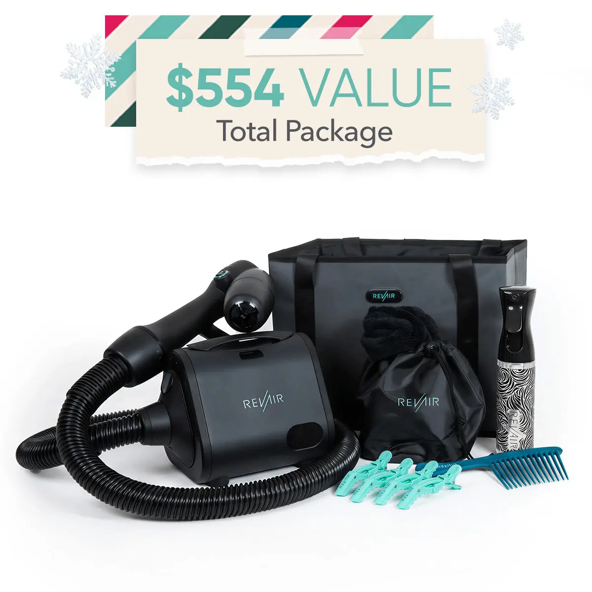 RevAir Total TikTok Package Reverse-Air Hair Dryer Kit- Smooth blowdryer alternative 