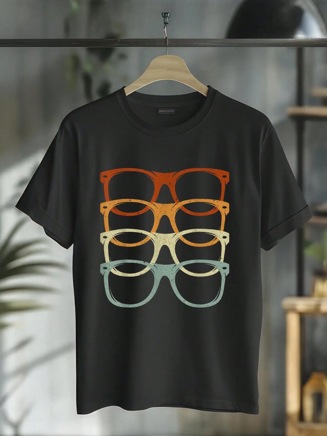 100% Cotton Retro Eyeglass Optician Eye Doctor Ophthalmology Optometrist T-Shirt Round Neck Short Sleeve T-Shirt Women's Men's Graphic Tee Causal Tops