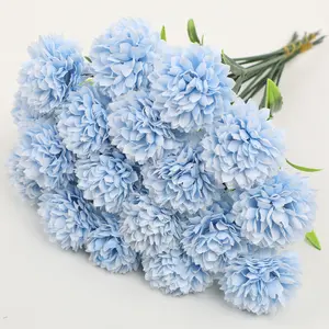 18pcs Artificial Flower Bouquet, Home Decoration Bouquet, Decorative Flower Arrangement - Daisy, Dahlia, Chrysanthemum Arrangement in White Vase for Home Decor, Wedding, Outdoor Use - Durable Plastic, No Maintenance, for Tabletop Display
