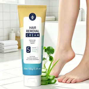 Hair Removal Cream for Sensitive Skin with Aloe Vera & Vitamin E - Painless 8-Minute Depilatory for Silky Smooth Results, Waxing & Razor Alternative for Men & Women