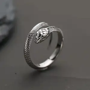 Crimson Lotus Ring Male Tide Simple Personality Singelringen Retro Domineering  Ring