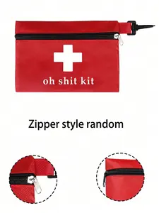 Medical bag with Red Cross pattern, First-aid Kit, Medicine Storage Bag. Can store bandages, masks, disinfectants, tablets, etc. Suitable for use during outings, travel, adventures, and in hospitals. Can be given as a birthday gift,