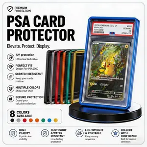 Magnetic PSA, CGC, Graded CardsCertified Card Bumper Guards Protector Case, Stackable Design, Variety of colors, Aluminum Alloy Protector for Collectible Trading Cards, 35pt, UV Protection Glass, for Basketball,Football,Rugby Sports & Pokémon Cards