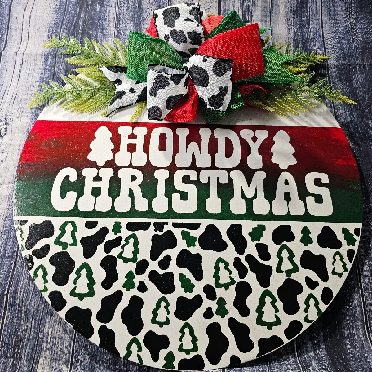 18" door/wall sign with howdy christmas Decor Decoration