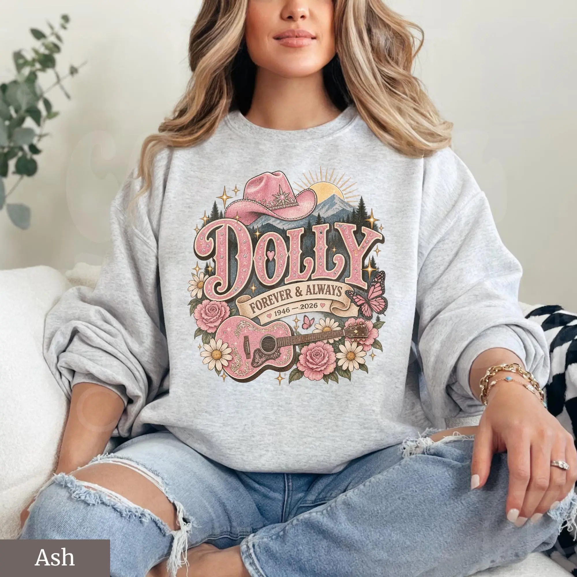 Dolly Memorial Sweatshirt, Dolly Sweatshirt, RIP Dolly Crewneck, Country Music Legend Tribute, Dolly Fan Gift