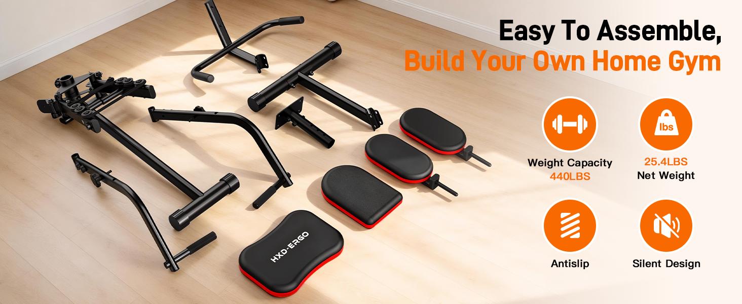 HXD-ERGO Hip Adduction Abduction Machine for Home Gym Workout Equipment -Inner and Outer Glute Adjustable Resistance Trainersuitable for Men and Women