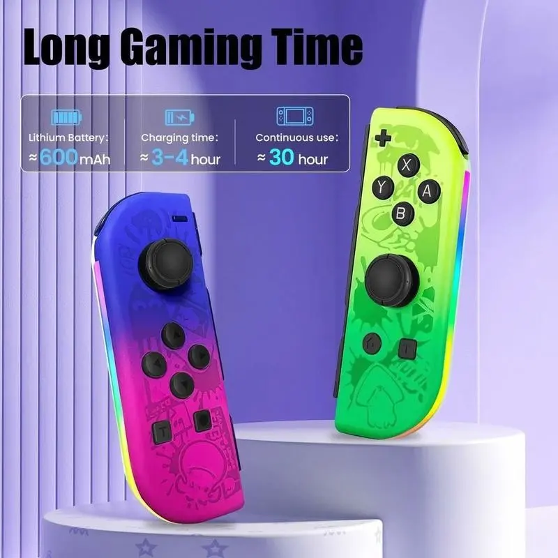 Wireless Controller for Game Handheld Controllers, Compatible with Switch Lite Oled, Dual Vibration Function, Cool Replacement Accessory Wireless Controller for Game Handheld Controllers, Compatible with Switch Lite Oled, Dual Vibration Function, Cool Replacement Accessory