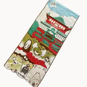 13.5"*31.5" Unique Embroidered Fluffy Anime Cotton Hand Facial Towel for Bathroom Home Decor