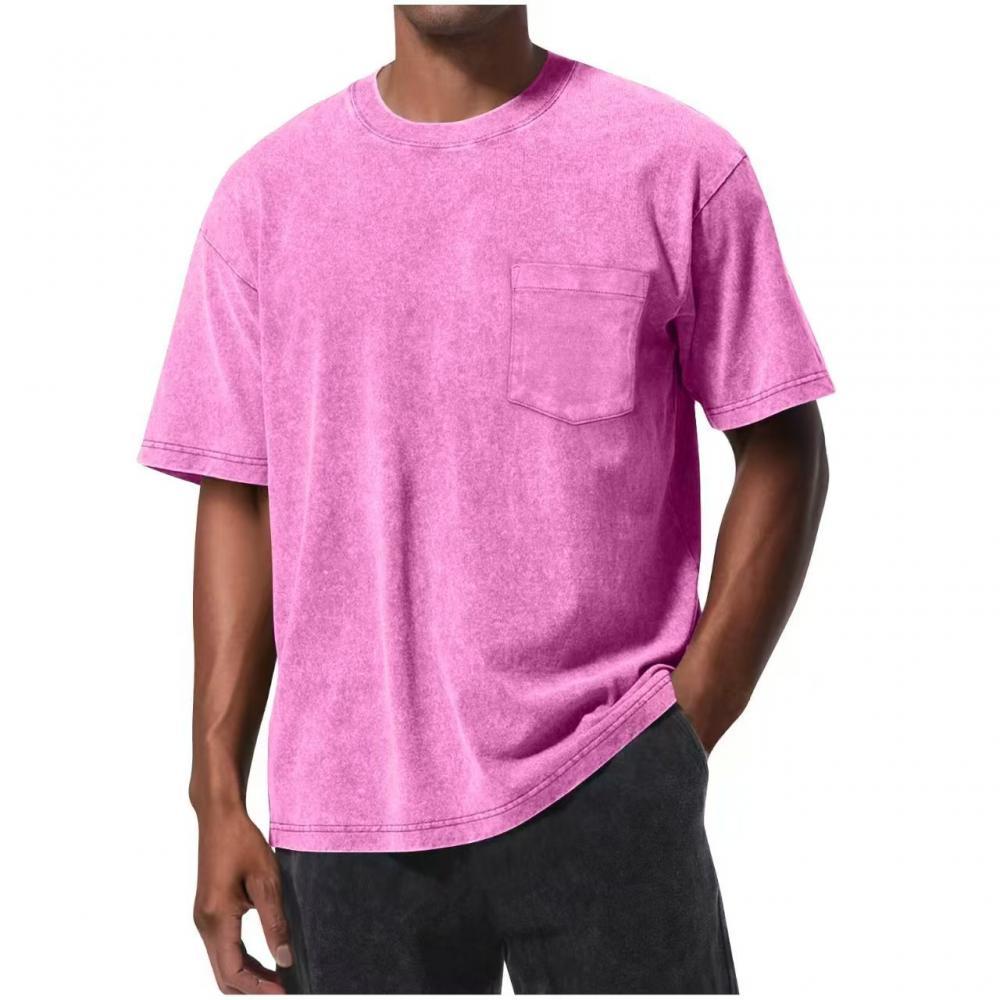 Echo Attire 3-Pack Unisex Basic Loose Cotton T-Shirts with Front Pocket Design — Stylish and Comfortable Crew Neck Short Sleeve Summer Tops, Casual Loose Solid Color Street Style