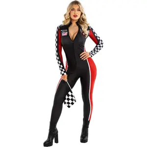 Race Car Driver Costume Women Bodysuit Race Car Outfits - Speed Racecar Driver Halloween Costumes for Women