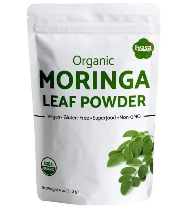 Organic Moringa Leaf Powder 4 oz - USDA Certified Pure Moringa Oleifera Superfood Powder - Green Smoothie, Tea, Energy Booster - Pure Ayurveda Products