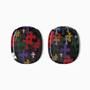 Colorful Gothic Chrome Cross Pattern AirPod Max Case | Decorative Headphone Cover