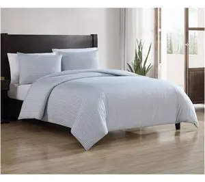 Eddie Bauer Ticking Stripe Navy King Duvet Cover Set