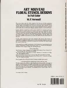 USED-Art Nouveau Floral Stencil Designs in Full Color (Dover Pictorial Archive Series) by M. P. Verneuil (Paperback)