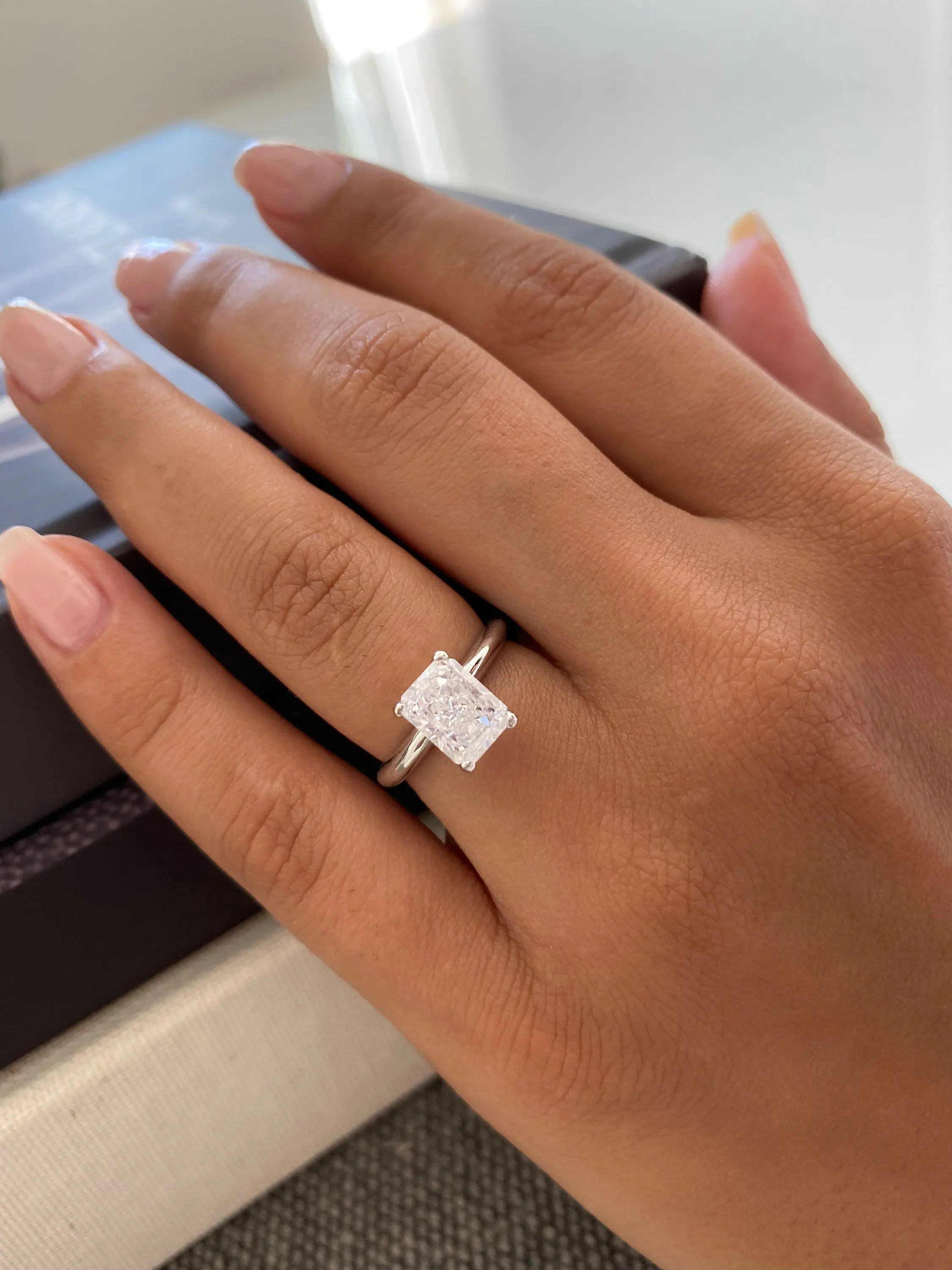 1 Carat Radiant Cut Engagement Ring