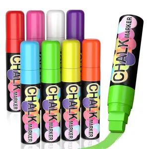 Washable Liquid Chalk Marker Pen, 1 Box 8 Color Window Liquid Marker Pen, Assorted Color Marker Pen for Chalkboard, Car Glass, Poster
