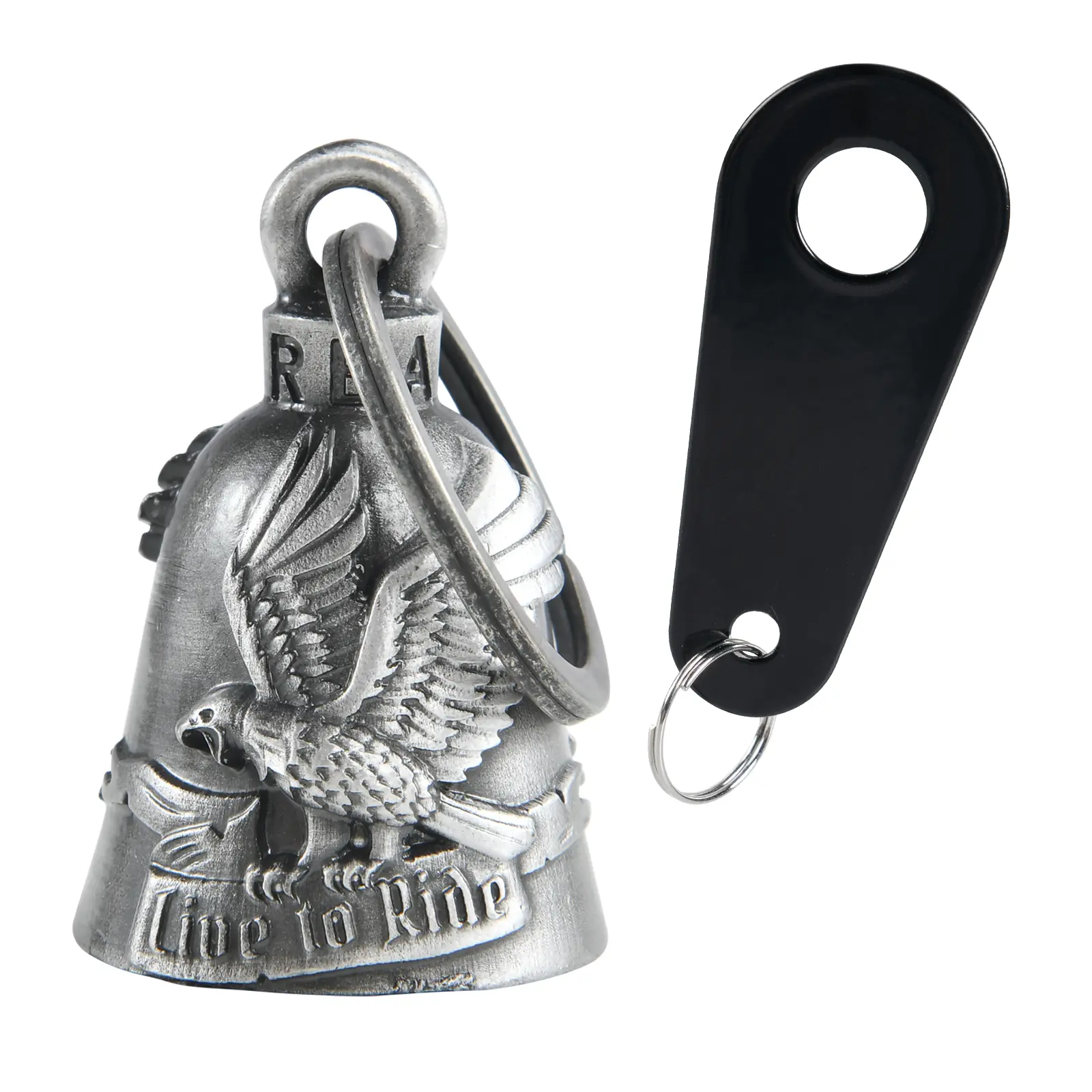 Halloween Bell,Cremlin/Cuardianbell,Eagle Live to Ride Motorcycle Bell, Motorcycle Key Chain For Women Men W/Hanger Biker, Bell For Riders, Good Luck Riding Bell SpiritBell Moto Accessories