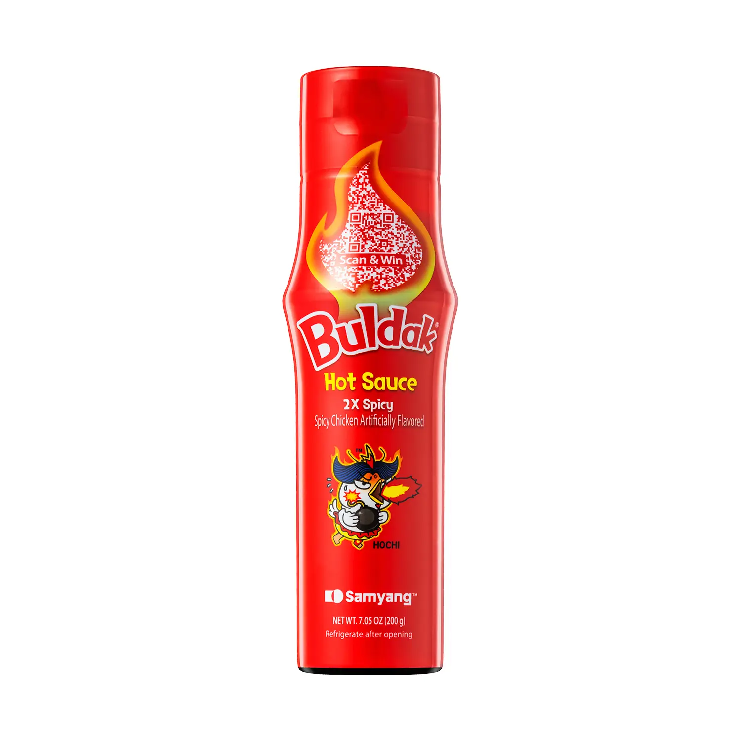 Samyang Buldak 2X Spicy Hot Sauce - Korean Hot Chicken Flavor Sauce with Corn Starch, Maltodextrin, Rice Flour, Green Tea Extract, Monosodium Glutamate (5.57 fl oz), Qr Code
