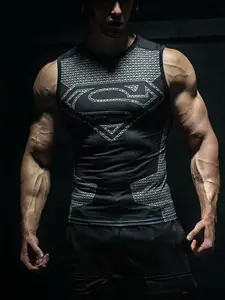 Comfortable Breathable Round Neck Vest, Ideal for Gym Weightlifting Outdoor Cycling Running Training, Fashion Casual Men's Top