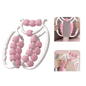 Textured Foam Roller, Pink Foam Roller with Bumps - Ideal for Leg and Back Massage, Relaxation and Muscle Relief, Polypropylene Material, Manual Operation, Perfect for Home or Gym Use