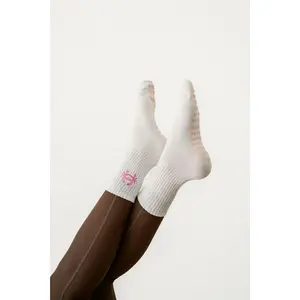 TCC Pink Crab | Pilates & Barre Grippy Socks