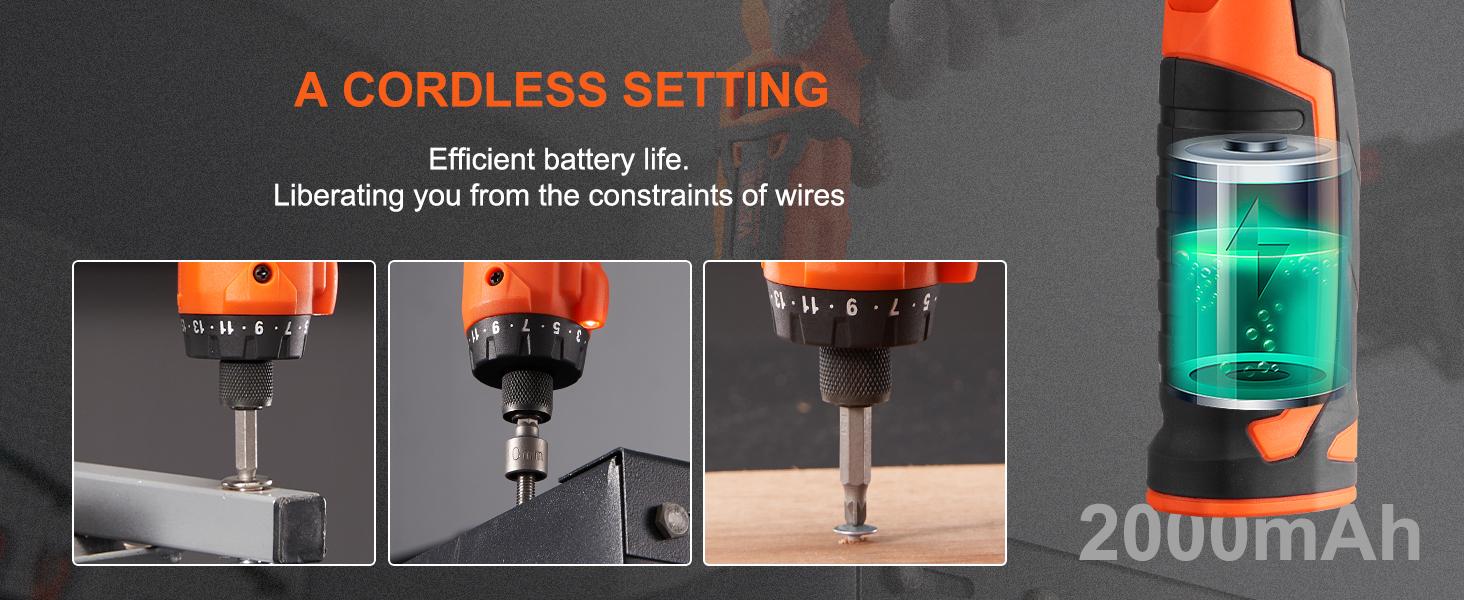 Torque Screwdriver, 8V 7Nm Electric Screwdriver Rechargeable Set with 82 Accessory Kit and Charging Cable, LED Light Dual Position Handle, Nut Drivers Magnetic Bit Holder Tool Kit Home Repair