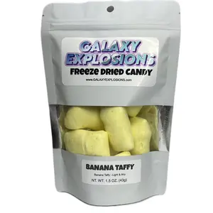 Banana Taffy - Freeze Dried Candy (Large) Snack Bonbon silky gem Candies Sweet