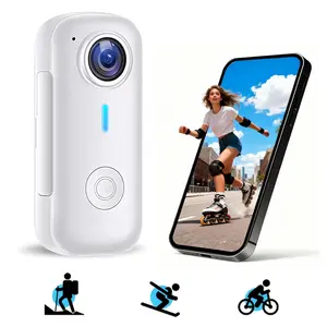 Thumb Action Camera, 1080P Mini Body Camera with Audio & Video Recording, Portable POV Pocket Camera, WiFi Connectivity, Wireless Vlog Camera, Hands-Free Sports DV with Magnetic Lanyard, Ski Camera