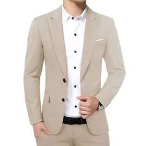 Men's Casual Small Suit Wedding Groomsmen Slim Dress Jacket courthouse wedding outfit suits men homecoming suit Fit Lightweight Blazer lawyer fans tuxedo costumes for 2-Button gentleman s wardrobe Ugly Christmas Long Sleeve Fabric