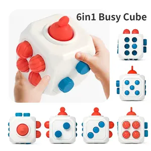 6-In-1 Multi Activity Playset Montessori Sensory Cube Toy for Toddlers & Kids, Travel-Friendly Early Learning Activity Set, Unisex Gift for Birthdays & Christmas