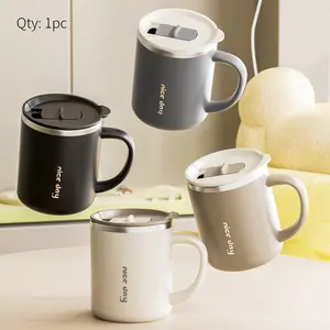 Double Insulated Coffee Mug with Lid, 400ML/13.5oz Capacity, Perfect Gift for Christmas & Valentine’s Day, Reusable & Travel-Friendly, Drinkware