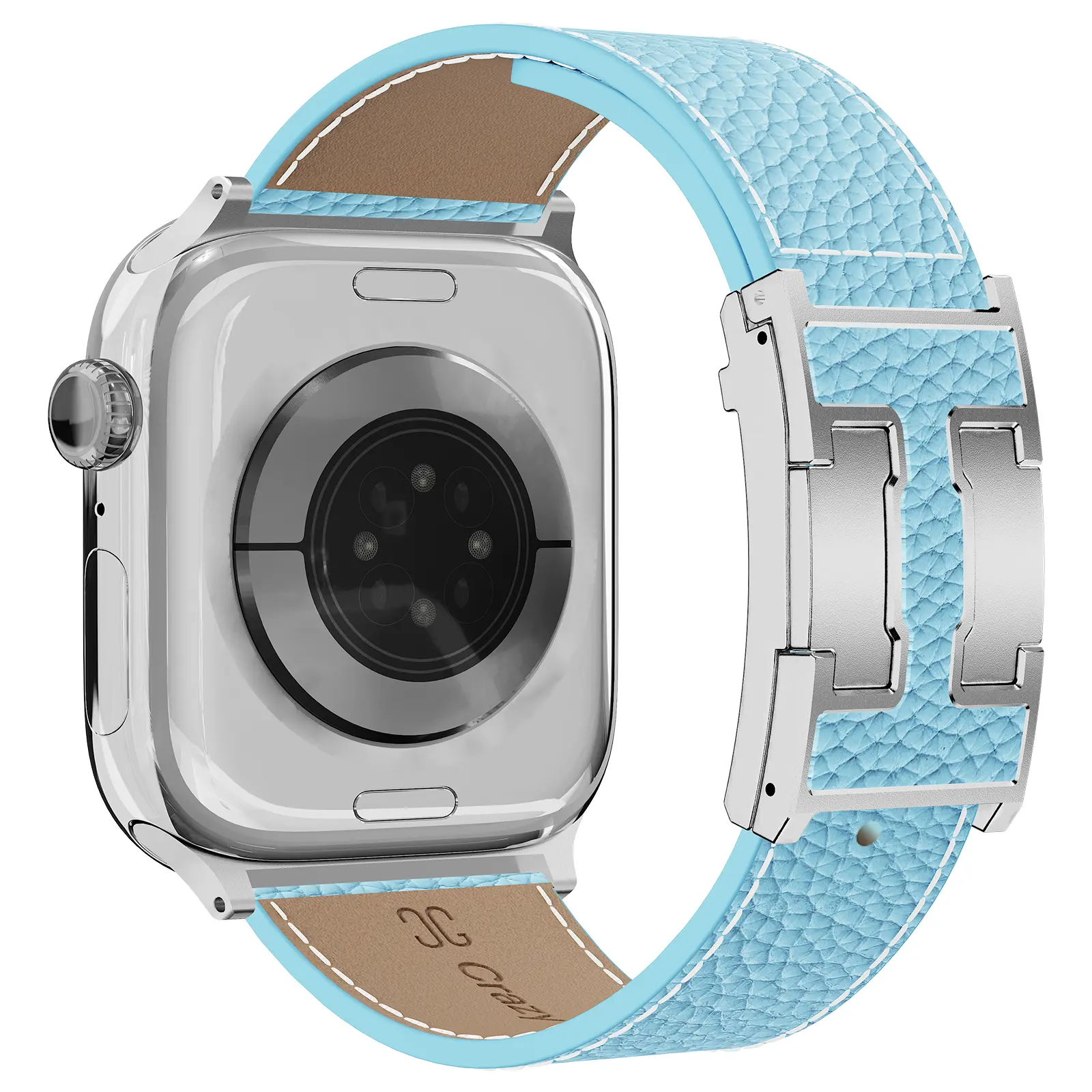 Sky Blue Band+Silver Buckle