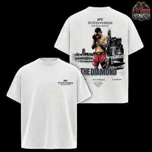 UFC Dustin Poirier "The Diamond" Retro MMA T Shirt, Vintage Graphic Tee, Oversized Shirt, Former Interim Champion Fighter Shirt, Y2K Streetwear Graphic Tee, Unisex Cotton, UFC Fan Merch Gift