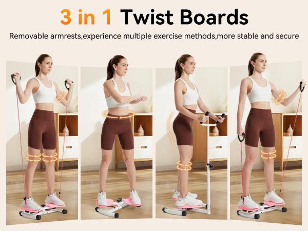 Waist Twister Machine Exercise,Ab Workout Equipment With 300lbs,Waist & Abdomen Muscle Home Exercise Equipment,Adjustable Silent Ab Twisting Board for Women Man