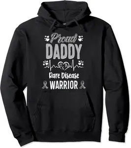 proud Daddy Rare disease warrior awareness ribbon zebra Pullover Hoodie - Keylamartine Shop 75B08JL81SJX