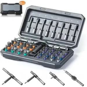 42-In-1 Magnetic Screwdriver Set with Detachable Ratchet Handle and Magnetic Tips, Color-Coded Bits, Multipurpose Screwdriver for Electronics Furniture Bicycles Computers Home Repair
