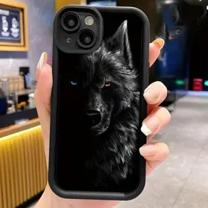 Fashion Phone case for iPhone 17 Air 16 Pro Max 15 Plus 14 13 12 11 XS Domineering Wolf Pattern Full Body Protection Shockproof Soft Silicone Cover Gifts for women men girls boys.HMB66