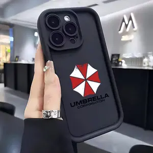 Umbrella Corporation Logo Phone Case Cover Compatible with Iphone 16, 15, 14, 13, 12, 11 Pro Max, Mini, XR, XS, X, 7, 8 Plus, Featuring a Soft TPU Back for Shockproof Drop Protection, Protective Casing for Cellphone Smartphone Accessories