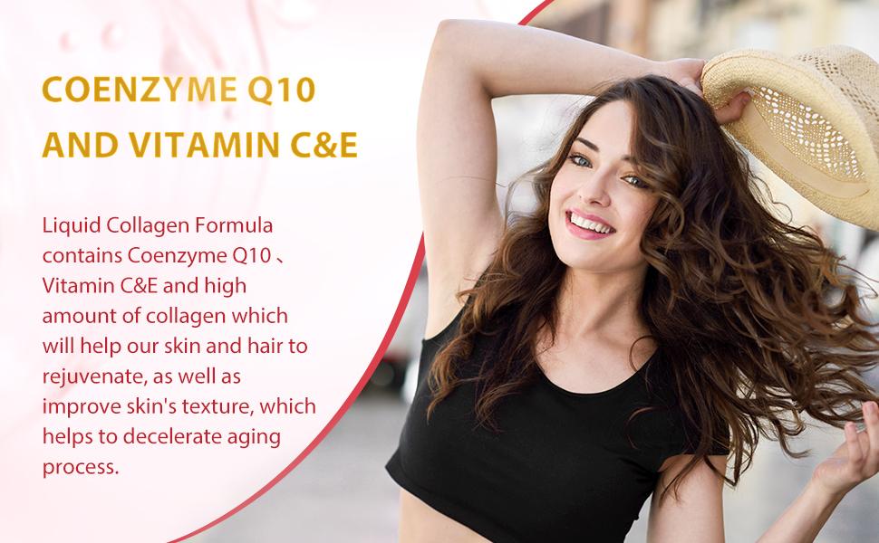 Heivy Marine Liquid Collagen for Women 10000mg, 133% Higher Absorption, CoQ10 Biotin Vitamins, USA GMP, 3rd Party Tested, Non-GMO Gluten Free, 50mL 10 Bottles