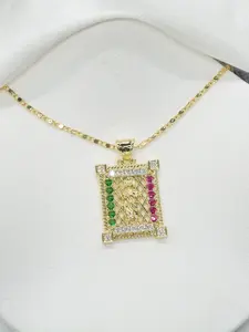 Elegant Saint Jude Religious Pendant Necklace, Cross Charm Necklace, Vintage Catholic Style Unisex, Exquisite Jewelry Gift, Best Thanksgiving Halloween Valentine's Day Gift