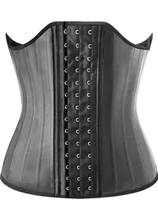 Women's 1 Piece Adjustable Hook And Eye Waistband Shapewear Waist Trainer, Solid Backless Body Shaper, Tummy Control Corset for Women