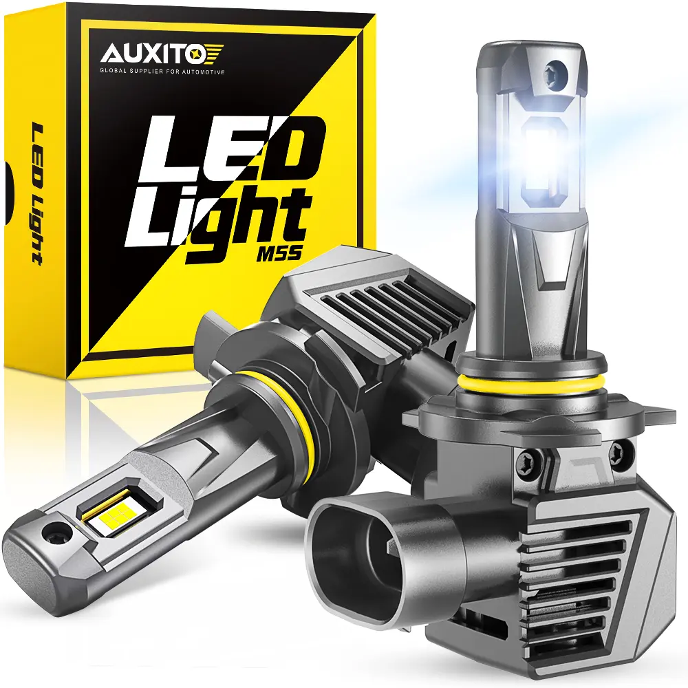 Auxito 9012 LED Headlight Bulbs kit 22000LM High Low Beam 6500K White Bright M5S